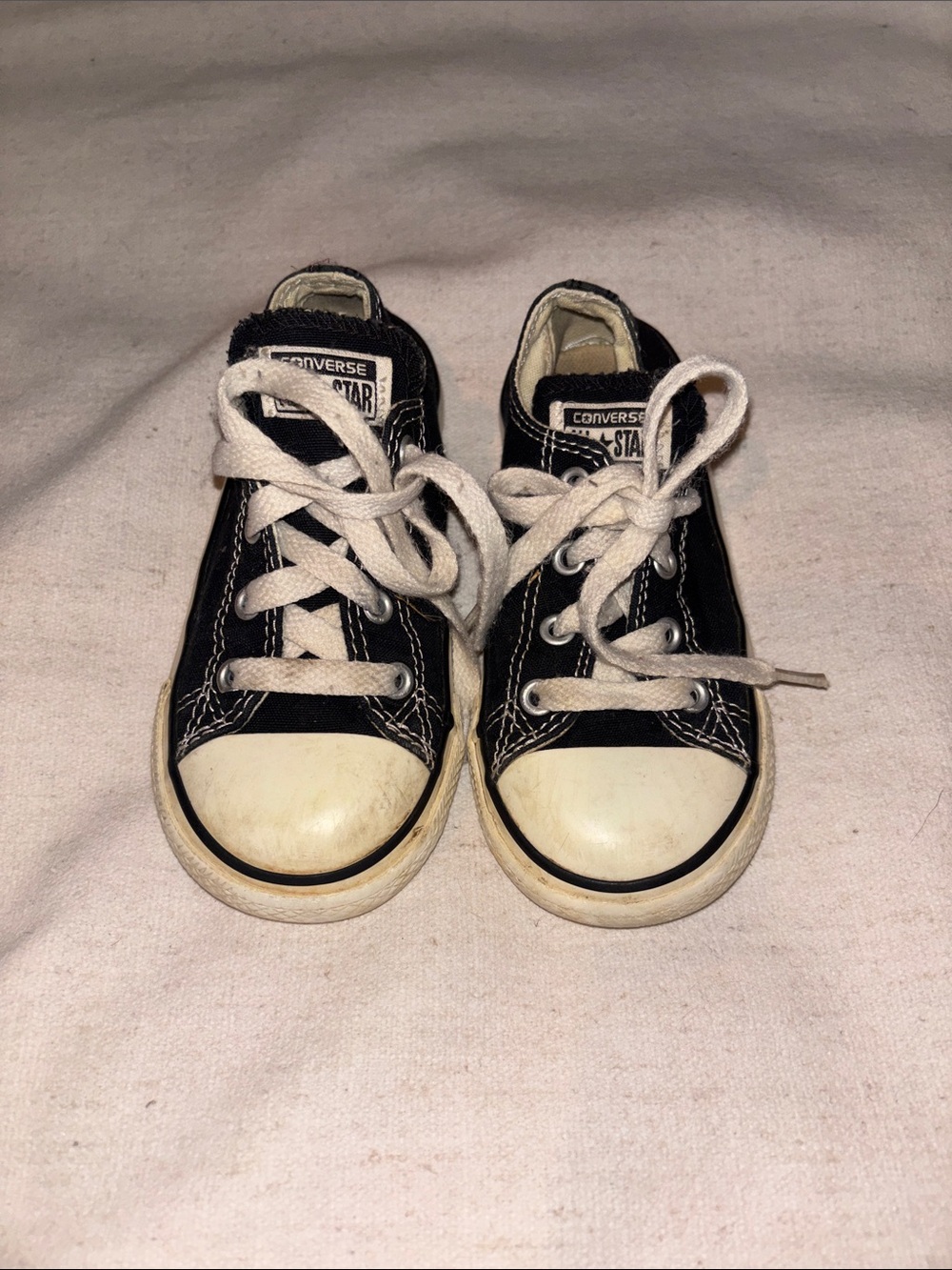 Converse Kids Low Top Sneakers in Black and White